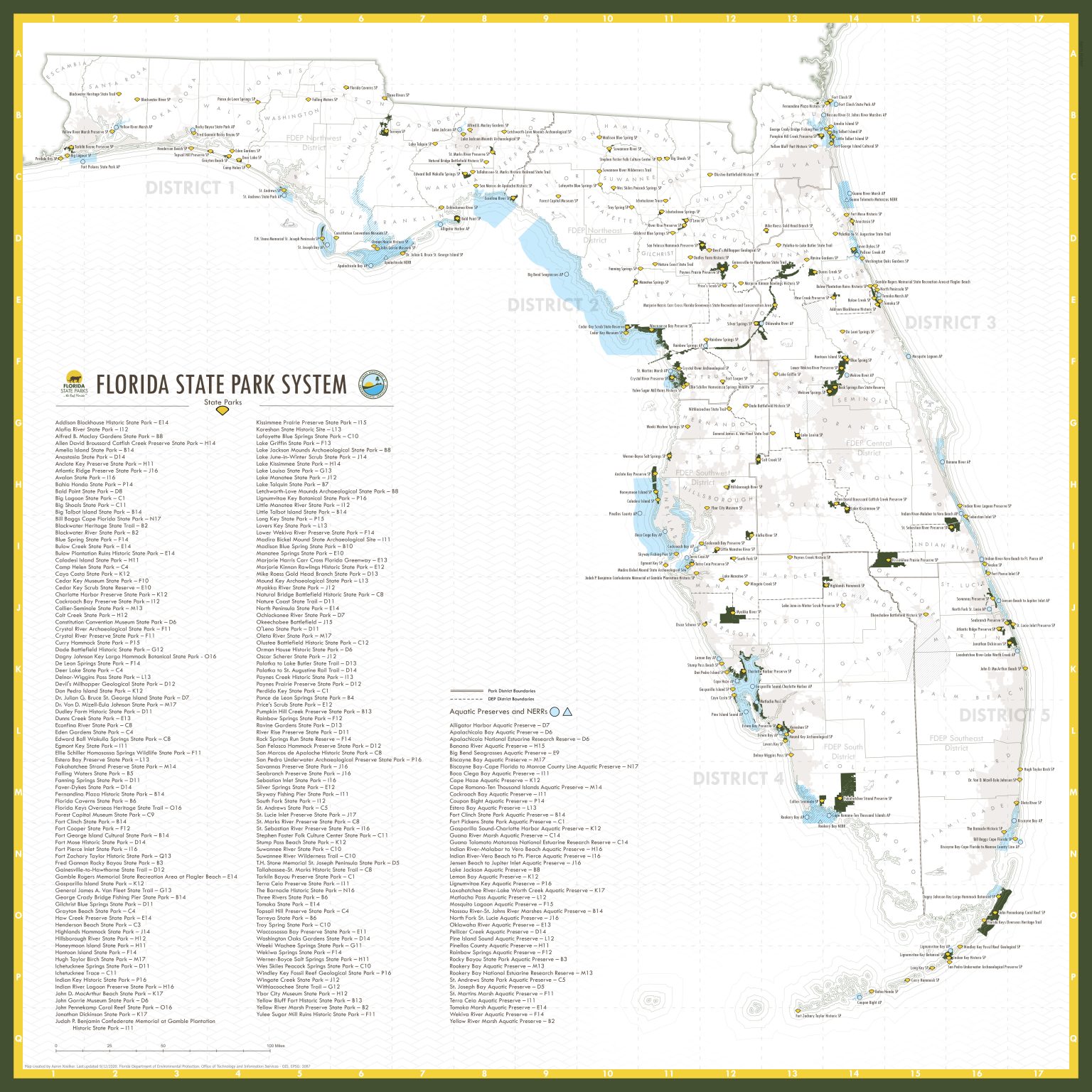 Printable List Of Florida State Parks